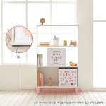 가구샘 3단 3칸 낮은책장 H6558