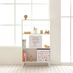 가구산책 3단 3칸 다리형 책장 LY589