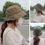 애지중지상점 여성 버킷햇 여자 가을 모자 중년 엄마 겨울 창모자 봄 여름 마스크 뒤트임 벙거지 팥색 2RB H7012 2