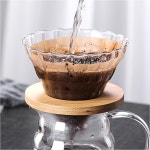 우드홀더 유리 커피 드리퍼 홈카페 커피추출