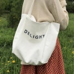 다양한 칼라 딜라이트 레터링 디자인 데일리 에코백