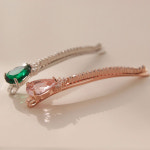 제이로렌 로즈골드 큐빅 헤어실핀 H0652