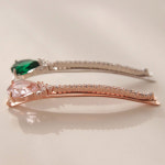 제이로렌 로즈골드 큐빅 헤어실핀 H0652