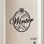 코이핀즈 winter 눈꽃내리는 설산 겨울 인테리어 스티커 medium