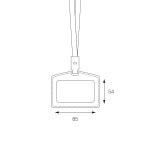 아트사인 가죽형 목걸이명찰 흰색 가로-세로 mm 1개입 가로 0647 85X54