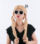 파티가발 공주가발 머리 양갈래머리 삐삐 여자가발 코믹 공연