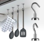 다용도 자석후크4P 고리 현관마스크걸이 현관문 열쇠