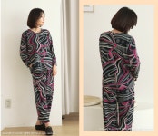 쉬즈마담 쉬즈마담 웨이브 홈드레스 홈상하세트 엄마옷 선물 H8460