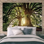 자연 나무 숲 배경 벽 아트 대형 포스터 장식 거실