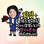 감사와존경-여 포토 케이크토퍼 퇴직 정년퇴임 정년퇴직