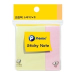 프린텍 혼합스티키노트 파스텔2색 51x76 25x76
