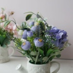 로즈 도자기 화분 장미 플라워 장식 조화 인테리어