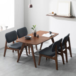 장인가구 칸토르 베이직 원목 패밀리 4인 낮은 식탁세트 의자형