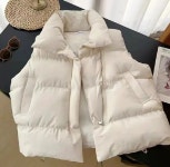 더바지 여성 아방 오버핏 패딩 조끼