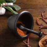 무쇠 절구 주철 주물 세트 분쇄 깨절구 쇠절구 방 마늘 구식 A 주철 마늘 모르타르표준