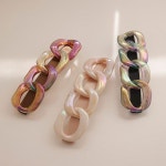 제이로렌 오로라 레인보우 체인 헤어 자동핀 H0674