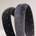 제이로렌 새틴 패브릭 도트 헤어밴드 H0659