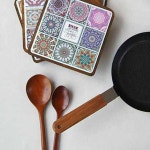 아름다운 패턴 우드 페르시안 냄비받침 4style