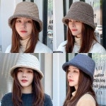 앙상블 리버시블 패딩 양면 여성 벙거지 모자 겨울