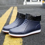 남자 캐주얼 겨울 장화 내피 분리 레인부츠