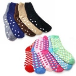 여성용 남성용 미끄럼 방지 따뜻한 수면 양말 줄무늬수면양말