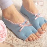 필라테스 요가 스포츠양말 - 오픈토 리본레이스 발가락양말 필라테스양말 요가양말 필라테스삭스