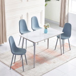 4인용 세라믹 포세린 식탁 카밍 의자 세트 A형 미드 센추리 모던 테이블 13T