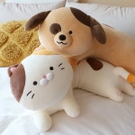 아이프리 모찌 댕냥이 인형 쿠션 고양이 바디필로우 애착 베개