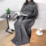 키밍 극세사 소매 담요 쇼파 블랭킷 휴대용 두꺼운