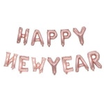 풍선대통령 해피뉴이어 이니셜 은박 풍선 세트 소-로즈골드 16 새해풍선