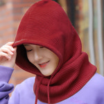 도로시 후드 워머-버건디 겨울 모자 니트 방한 스포츠넥 머플러 등산 폴라넥