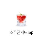 피엠 투명 소주잔 세트 5p