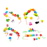 투키토이 투키실꿰기4종 510set 비즈교통 비즈해양 비즈농장 숫자애벌레실꿰기 원목 장난감 어린이교