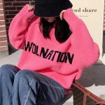 메이킹유 루즈핏 라운드넥 스웨터 자수니트 H3982