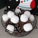 눈송이 솜장식 크리스마스 트리 장식품 인테리어 소품 대 6P