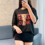 여성 수줍은 곰돌이 오버핏 티셔츠