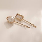 제이로렌 진주 타원 스퀘어 진주실핀 H0693