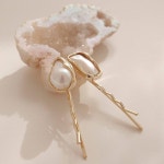 제이로렌 진주 타원 스퀘어 진주실핀 H0693