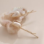 제이로렌 진주 타원 스퀘어 진주실핀 H0693