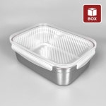 미르코리아 1BOX 모던앤락 스텐밀폐용기 NEW 직사각 8호 2 8L 12개입