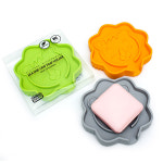 물빠짐 실리콘 사자 케릭터 비누받침 비누갑 거치대