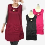 앞치마 꽃포인트 세탁쉽고 가벼운 은방울앞치마 자주