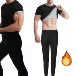 남성 발열소재 쫀쫀스판 반팔땀복 상하셋트 하의9부