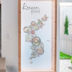 꾸밈 bf822-음식한반도지도 유리문시트지