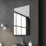 온미러 벽걸이 거울 액자형 은경 브론즈경 알루미늄프레임 브론즈경 매트실버프레임 450 X450