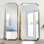완소간소 팔각 골드 벽걸이 거울 화장대 욕실 인테리어 600x900