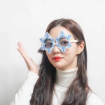 크리스마스 눈꽃 설정 안경