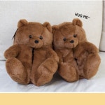 대왕 곰돌이 털 슬리퍼 실내화 곰털 곰슬리퍼 겨울 룸