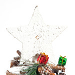 스노우 선물상자 원목 트리 크리스마스장식 미니트리