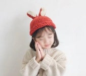 겨울 유아 아동 어린이 방한모자 니트 래빗비니 모자 어린이집 유치원 선물